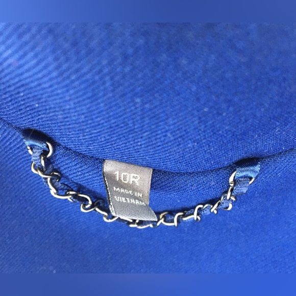 Twin Hill Cobalt Blue Long Wool 2-Way Zip Topper Coat Size 10R - Picture 14 of 15